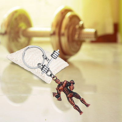 M Men Style Fitness Gym Keychain Bodybuilder Motivational Workout Keychain SKeyCom202490 Key Chain
