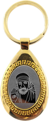 shinde exports Shirdi Sai baba stainless steel waterdrop shape key chain for bike and home Key Chain
