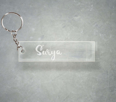 SY Gifts Surya Name Transparent Engraving Keychain F1 469 Key Chain