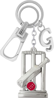 KYP Fashion Cricket Wicket Bat Ball Hook Latest Design Gift Pendant Alphabet G Key Chain