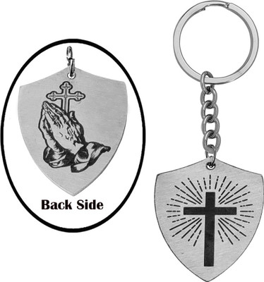 Shiv Jagdamba Religious Christain Christ Cross Bible Verse Prayer Folded Hands KeychainLSK2202 Key Chain