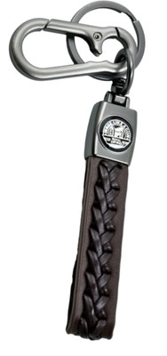 nuira Unique and stylish Long Leather Finish Keyring Compatible with Royal En-field Key Chain