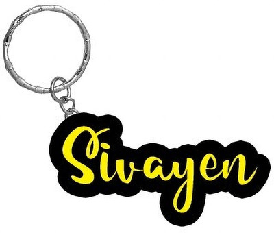SY Gifts Sivayen Name Black Yellow Name Keychain Key Chain