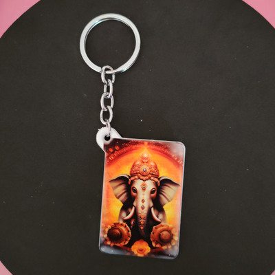 Shiv Jagdamba Religious Lord Shri Ganesh Polymer Keychain ShivKeyP43 Key Chain