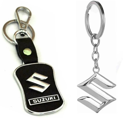 FLAMBE New_Combo of Suzuki Logo Metal & Suzuki Leather Hook Keychain best quality Key Chain