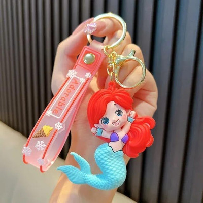 RHINETOYS Mermaid Theme Keychain for Girls | Retun Gifts for Girls | Key-Ring Daisy Charm Key Chain