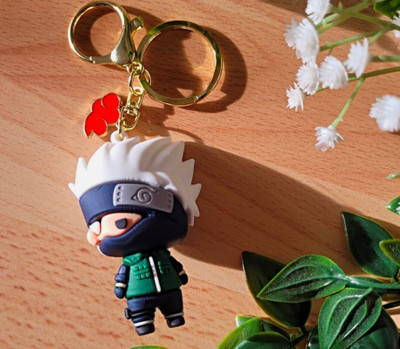 SHRI JI High quality PVC Naruto Kakashi keychain with Strap & Charm | Kakashi Key Chain