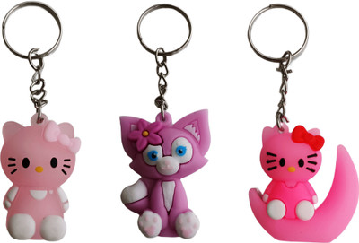 ArtisanAdorn 3D Cartoon Keychain for Bags, Bikes, and Cars – Cute Rubber PVC KeyChain Key Chain