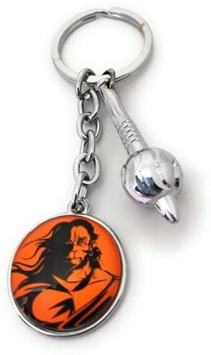 Bodytech Lord Hanuman or Bajrangbali with Gada Keychain for Home Office Car Bike Key Chain