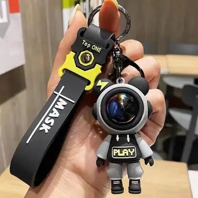CJ CHILDREN Space Astronaut Keychain Pilot Bear Strap Keychain Keyrings Creative Cool Cute Key Chain