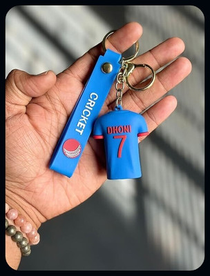 gtrp Mahi Bhai Indian cricket jersey 3D Silicone -New620-A Key Chain