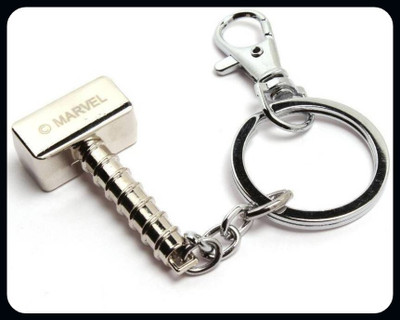BBG BBG_CLICK-Superhero-Thor-Hammer-Marvel-Avengers-Silver-A Key Chain