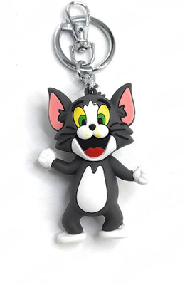 Sbb Novelty 3D Tom Cartoon Silicon Rubber Keychain. Tom Jerry Cartoon Key Chain