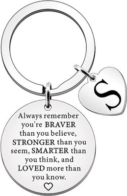 Artisans Crafted Love and Courage Letter Keychain Key Chain
