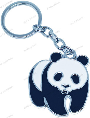 kd collections KD-444C Kung Fu Panda Metal Keychain - Black and White - Pack of 1 Keychain Key Chain