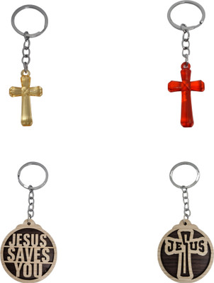 BLESSINGS Set Of 4 Cross Combination (15) Key Chain