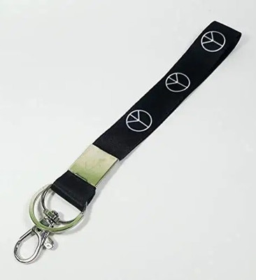 sky enterprises Peace Sign Black Quality Fabric Keychain/Keyring for Car Bike Men, Key Chain