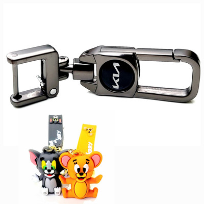 ADOREAL KIA KEYCHAIN AND KEYRING WITH TOM AND JERRY 3D KEYCHAIN Key Chain