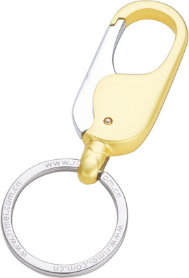 Jdp Novelty Stylish Hook Locking Silver Metal Carabiner Double Ring Metal KeyChain.3792 Key Chain