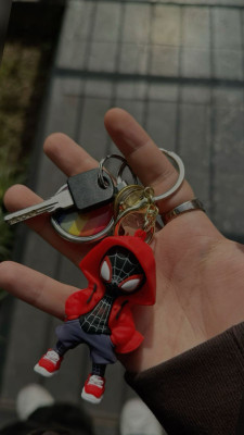 SHRI JI Highquality PVC Spiderman Keychain & Keyring in Cool Attire (Red) Key Chain
