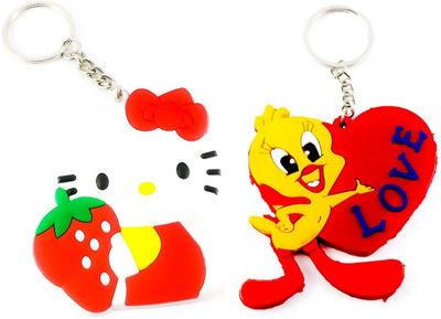 ShopTop Combo Rubber keychain of Tweety and Hello Kitty Key Chain