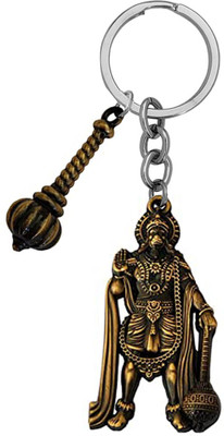 M Men Style Religious Lord Pawanputr Bajrangbali Hanuman With Gada Bike Keychain SKey2022577 Key Chain