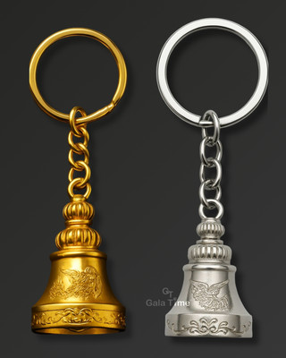GT Gala Time Ghanti Pair of 2 Key Fab Lucky Charm Guardian Bell Gift for Bikers Kids Adults Key Chain