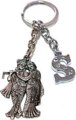 Meeko.com Radha Krishna with S Letter Key ChAIN Key Chain