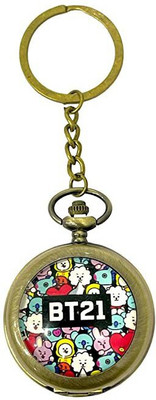 gtrp keychain-BTS 21 Premium Pocket Watch Metal Retro Vintage for Gifting Key Chain