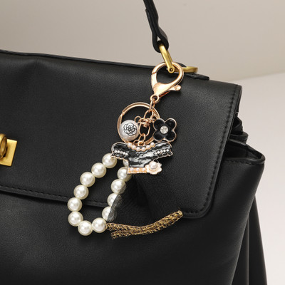 Salty Pearls and Flowers Bag and Purse Charm Key Chain