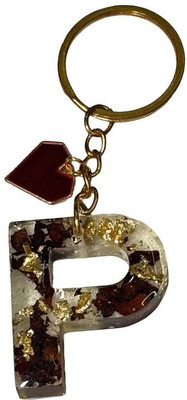 Artful Abode Rose Petal Preserved Resin Keychain Key Chain