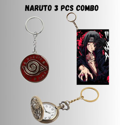 Hariyaali Enterprises LLP Naruto ITACHI USING HIS SHARINGAN ABILITIES AT BEST Unique Style 3 pcs Combo Key Chain