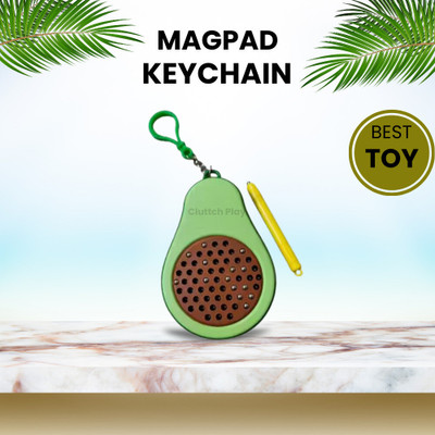 Cluttch Play Fruit Mini Magnetic Toy Magpad Keychain with Steel Balls Writing & Drawing Board Key Chain