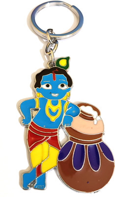 MISMIL Lord Krishna Makhan Chor Fancy Metal Key Chain