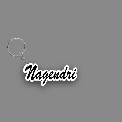 SY Gifts SYG Nagendri Name Keychain White And Black Key Chain