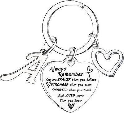 Artisans Crafted A – Heart Keychain with Initial Letter_Inspirational Gifts Key Chain