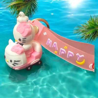 SSAppliances 3D Silicon Kitty Keychain – Cute Pink Girl Character, Durable & Fun Accessory Key Chain