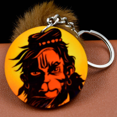 AFH Ram bhakta Mahabali Lord Angry Hanuman Keychain for Men and Women Key Chain