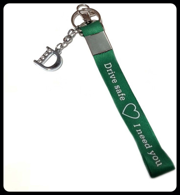 Meeko.com D letter with Drive Safe Tag key chain 01 Premium Key Chain