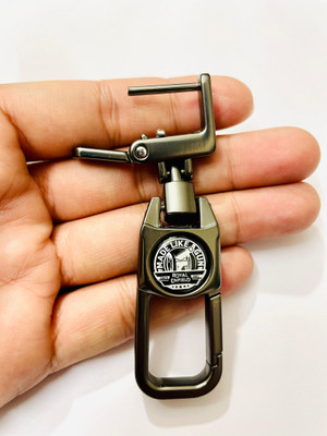 GKM Royal Enfield Stylish Bike premium quality double sided hook keychain Key Chain