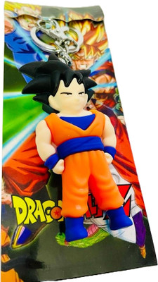 GKM Goku action figure Dragon Ball Z 3D pvc keychain with hook Key Chain