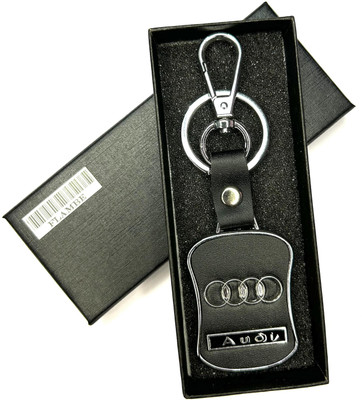 FLAMBE audi R Leather Car Keychain Genuine Leather Key Chain