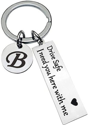 Sanvi Stainless Drive safe keychain for boyfriend I love you keychains I need you here with me Key Chain