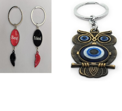MOREL PACK OF 2 KEYCHAIN OWL AND BEST FRIENDS Key Chain