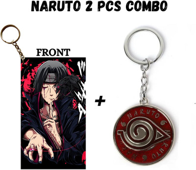 Hariyaali Enterprises LLP Naruto SHARINGAN FINAL FORM ITACHI AT HIS PEAK Unique Style 2 pcs Combo Key Chain