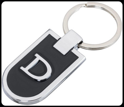 gtrp Trendy-D Letter Alphabet Metallic Key Chain Key Chain