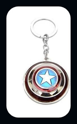 Meeko.com Rotating Premium The Avengers Captain America Shield Keychain Key Chain