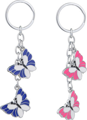 twilight shine Manyaimpex Beautiful Blue and pink Butterfly Key Chain