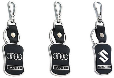 GSV Double Audi,Suzuki logo Leather hook Keychain best quality keychain Key Chain