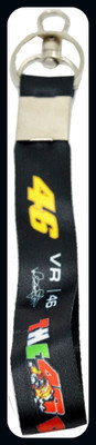 Meeko.com Keychain-Black Quality Fabric 46 VR Hook Key Chain for Bike Lover-A Key Chain